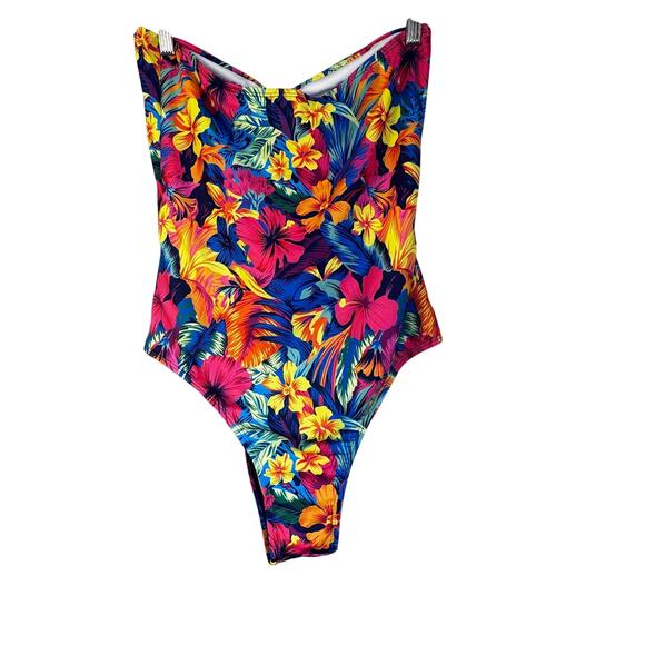 Shein Medium Bright Halter Swim Suit - Picture 3 of 6
